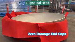 ฝาครอบปลายสแตนเลสได้รับการปกป้องด้วยผ้าสีแดงตลอดกระบวนการ