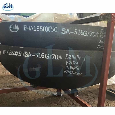 SA516 GR70 หัวกลม ปลายจาน กว้าง 1350 มม ความหนา 50 มม