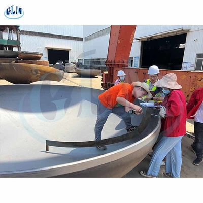 สแตนเลส welded flat bottom head pipe Cap 1220mm กว้าง 20mm ความหนา ISO 9001