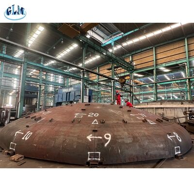 4200mm กว้าง หัวจานทอริสเฟอริกัลที่มีการกดร้อนและเชื่อมต่อการปั่นสําหรับภาชนะความดัน